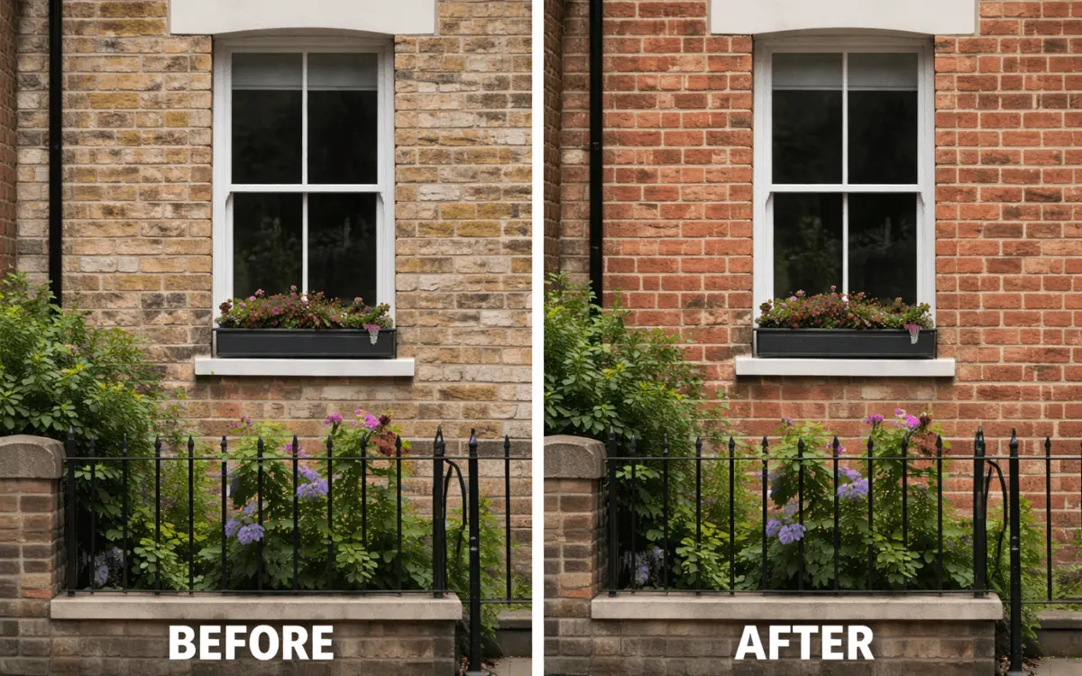 brick tinting before after